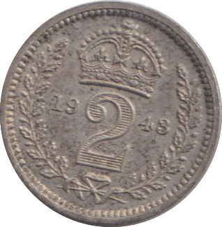 1943 MAUNDY TWOPENCE ( UNC ) 1 - MAUNDY TWOPENCE - Cambridgeshire Coins