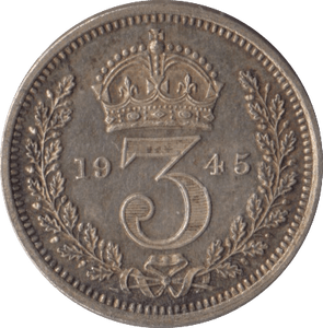 1945 MAUNDY THREEPENCE ( UNC ) - MAUNDY THREEPENCE - Cambridgeshire Coins