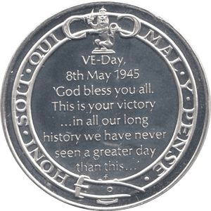 1945 WORLD WAR II COMMEMORATIVE SILVER PROOF CHURCHILL MEDALLION - MEDALS & MEDALLIONS - Cambridgeshire Coins