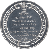 1945 WORLD WAR II COMMEMORATIVE SILVER PROOF CHURCHILL MEDALLION - MEDALS & MEDALLIONS - Cambridgeshire Coins