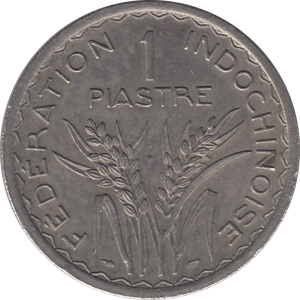 1947 SILVER 1 PIASTRES FRENCH INDO CHINA - WORLD COINS - Cambridgeshire Coins