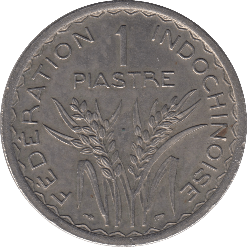 1947 SILVER 1 PIASTRES FRENCH INDO CHINA - WORLD COINS - Cambridgeshire Coins