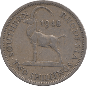 1948 TWO SHILLING SOUTHERN RHODESIA - WORLD COINS - Cambridgeshire Coins