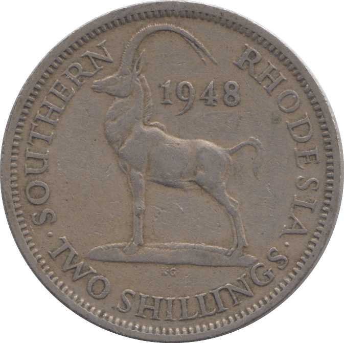 1948 TWO SHILLING SOUTHERN RHODESIA - WORLD COINS - Cambridgeshire Coins