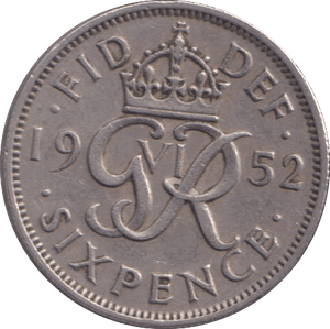 1952 SIX PENCE ( EF ) - SIXPENCE - Cambridgeshire Coins