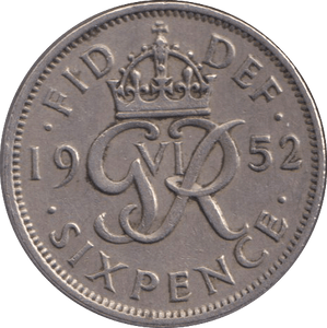 1952 SIXPENCE ( EF ) - SIXPENCE - Cambridgeshire Coins