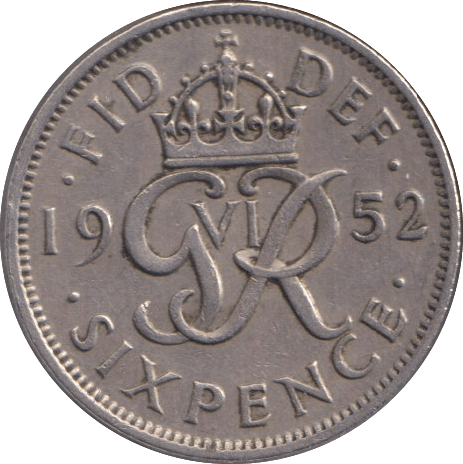 1952 SIXPENCE ( EF ) - SIXPENCE - Cambridgeshire Coins