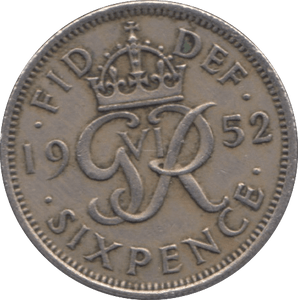 1952 SIXPENCE (GVF ) - SIXPENCE - Cambridgeshire Coins