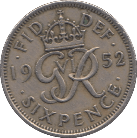 1952 SIXPENCE (GVF ) - SIXPENCE - Cambridgeshire Coins