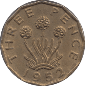 1952 THREEPENCE ( UNC ) - Threepence - Cambridgeshire Coins