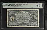 1953 1ST MAY ISLE OF MAN MARTINS BANK BANKNOTE P19B PMG 25 VERY FINE - PMG CERTIFIED WORLD BANKNOTES - Cambridgeshire Coins