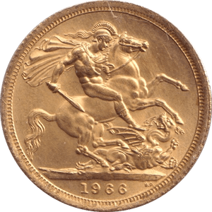 1966 GOLD SOVEREIGN ( UNC ) 2 - SOVEREIGN - Cambridgeshire Coins