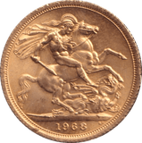 1968 GOLD SOVEREIGN ( AUNC ) - SOVEREIGN - Cambridgeshire Coins