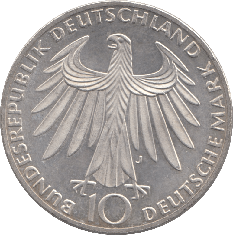 1972 GERMANY MÜNCHEN OLYMPIAD SILVER 10 MARKS - SILVER WORLD COINS - Cambridgeshire Coins