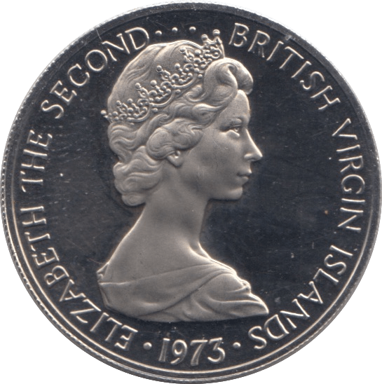 1973 10 CENTS BRITISH VIRGIN ISLANDS (PROOF) - SILVER WORLD COINS - Cambridgeshire Coins