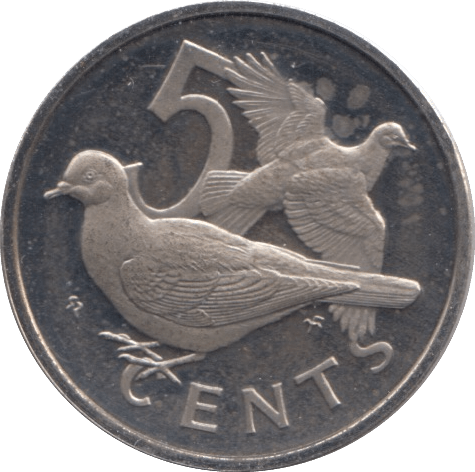 1973 FIVE CENTS BRITISH VIRGIN ISLANDS (PROOF) - SILVER WORLD COINS - Cambridgeshire Coins