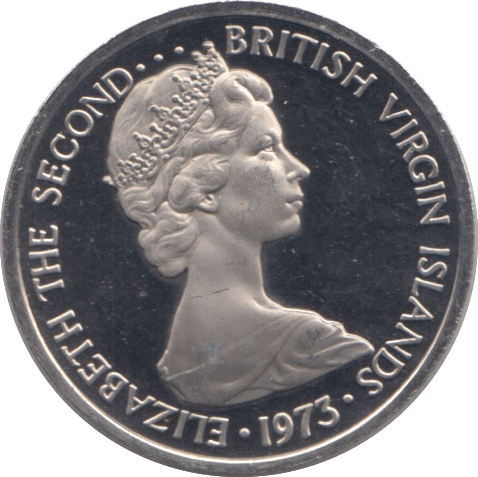 1973 FIVE CENTS BRITISH VIRGIN ISLANDS (PROOF) - SILVER WORLD COINS - Cambridgeshire Coins