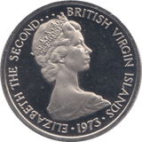 1973 FIVE CENTS BRITISH VIRGIN ISLANDS (PROOF) - SILVER WORLD COINS - Cambridgeshire Coins