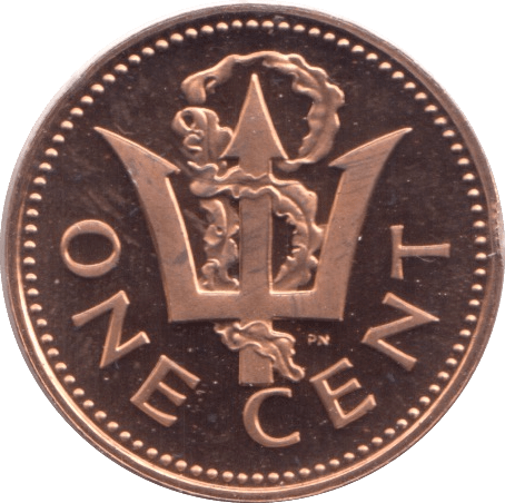 1973 ONE CENT BARBADOS ( PROOF ) - WORLD COINS - Cambridgeshire Coins