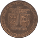 1975 OPENING OF THE ELBE TUNNEL TOKEN MEDALLION GERMANY - MEDALS & MEDALLIONS - Cambridgeshire Coins