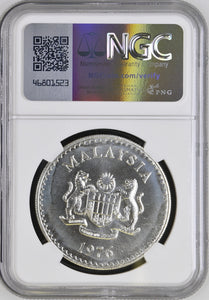 1976 MALAYSIA SILVER 15 RINGGIT CONSERVATION SERIES MALAYSIAN GAUR ( NGC ) MS67 - NGC SILVER COINS - Cambridgeshire Coins