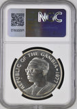 1977 SILVER GAMBIA TWENTY DELASIS CONSERVATION SPUR WINGED GOOSE ( NGC ) MS67 - NGC SILVER COINS - Cambridgeshire Coins