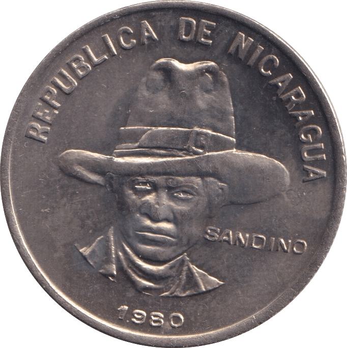 1980 ONE CORDOBA NICARAGUA - WORLD COINS - Cambridgeshire Coins