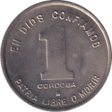 1980 ONE CORDOBA NICARAGUA - WORLD COINS - Cambridgeshire Coins