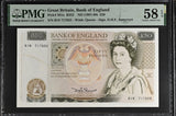 1981 - 88 FIFTY POUNDS BANKNOTE D.H.F.SOMERSET P381a B352 PMG 58 CHOICE ABOUT UNC B18717655 - PMG CERTIFIED ENGLISH BANKNOTES - Cambridgeshire Coins