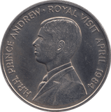 1984 50 PENCE PRINCE ANDREW ROYAL VISIT ST. HELENA F130 - CROWN - Cambridgeshire Coins