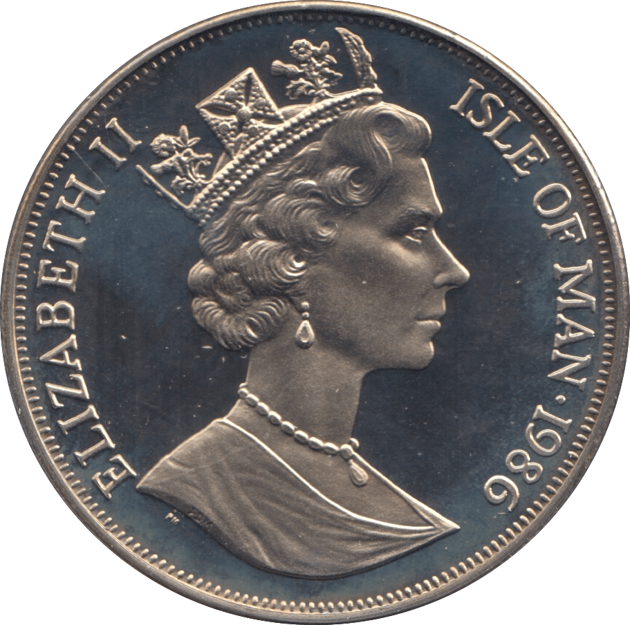 1986 SILVER PROOF PRINCE ANDREW AND SARAH FERGUSON COMMEMORATIVE CROWN ISLE OF MAN - SILVER WORLD COINS - Cambridgeshire Coins