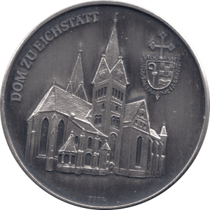 1987 SILVER EISCHTATT CATHEDRAL MEDALLION GERMANY - MEDALS & MEDALLIONS - Cambridgeshire Coins