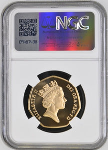 1992 GOLD PROOF 50P E.U. COUNCIL PRESIDENCY ( NGC ) PF 69 ULTRA CAMEO - NGC GOLD COINS - Cambridgeshire Coins