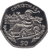 1993 CHRISTMAS 50P FATHER CHRISTMAS PROOF GIBRALTAR - 50P CHRISTMAS COINS - Cambridgeshire Coins