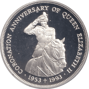 1993 SILVER TWO POUNDS BELIZE CORONATION ANNIVERSARY - SILVER WORLD COINS - Cambridgeshire Coins