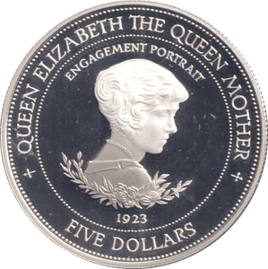 1994 SILVER FIVE DOLLARS BARBADOS ENGAGEMENT PORTRAIT - SILVER WORLD COINS - Cambridgeshire Coins