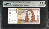 1995 - 99 COLOMBIA 10,000 PESOS ORO BANCO DE REPUBLICA P443a 55 EPQ PMG - PMG CERTIFIED WORLD BANKNOTES - Cambridgeshire Coins