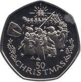 1995 CHRISTMAS 50P FATHER CHRISTMAS PROOF GIBRALTAR - 50P CHRISTMAS COINS - Cambridgeshire Coins