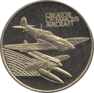 1995 R.J MITCHELL AIRCRAFT CREATOR COMMEMORATIVE MEDALLION - MEDALS & MEDALLIONS - Cambridgeshire Coins