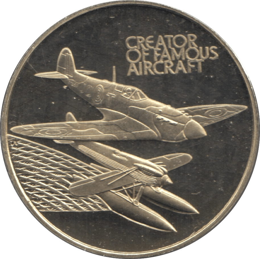 1995 R.J MITCHELL AIRCRAFT CREATOR COMMEMORATIVE MEDALLION - MEDALS & MEDALLIONS - Cambridgeshire Coins