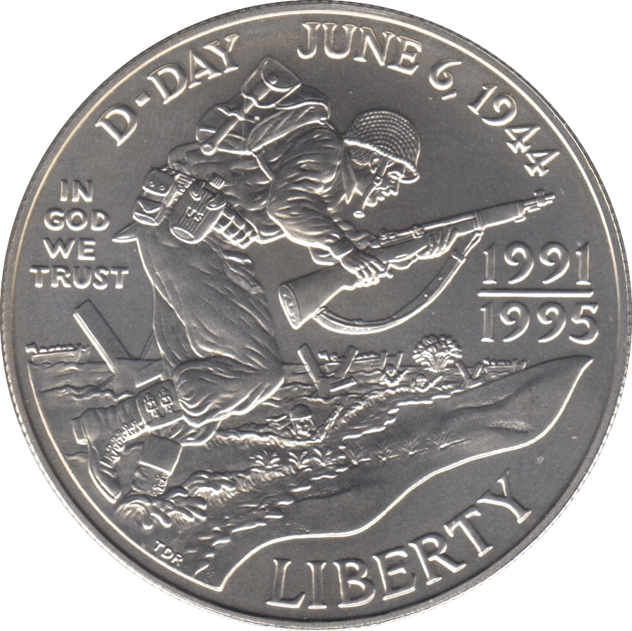 1995 SILVER LIBERTY DOLLAR COMMEMORATIVE USA - SILVER WORLD COINS - Cambridgeshire Coins