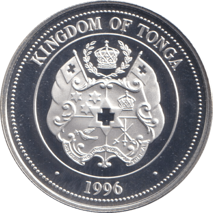 1996 50 CENTS SILVER PROOF KINGDOM OF TONGA - WORLD COINS - Cambridgeshire Coins