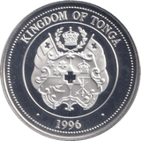 1996 50 CENTS SILVER PROOF KINGDOM OF TONGA - WORLD COINS - Cambridgeshire Coins