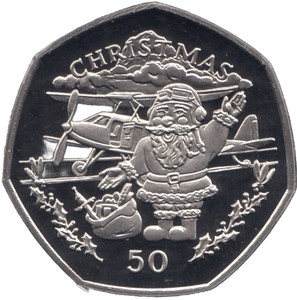 1996 CHRISTMAS 50P FATHER CHRISTMAS PROOF GIBRALTAR - 50P CHRISTMAS COINS - Cambridgeshire Coins