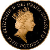 1996 GOLD FIVE POUND BIRTH OF ELIZABETH II (NGC) PF68 - NGC GOLD COINS - Cambridgeshire Coins