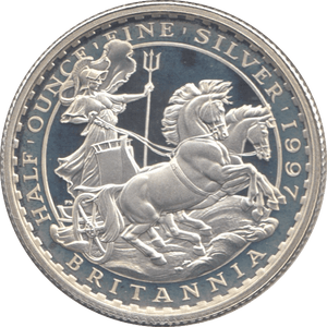 1997 SILVER 1/2 OUNCE PROOF BRITANNIA - SILVER WORLD COINS - Cambridgeshire Coins