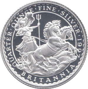 1997 SILVER 1/4 OUNCE PROOF BRITANNIA 1 - SILVER WORLD COINS - Cambridgeshire Coins