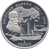 1997 SILVER PROOF FRIDJOF NANSEN COMMEMORATIVE CROWN ISLE OF MAN - SILVER WORLD COINS - Cambridgeshire Coins