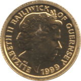 1999 GOLD .999 BRILLIANT UNCIRCULATED £5 GUERNSEY - GOLD WORLD COINS - Cambridgeshire Coins