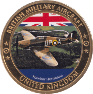 2000 BRITISH MILITARY AIRCRAFT COIN UNITED KINGDOM HAWKER HURRICANE MEDALLION - MEDALS & MEDALLIONS - Cambridgeshire Coins